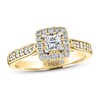 THE LEO Diamond Engagement Ring 3/4 ct tw Princess & Round-cut 14K Yellow Gold