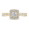 THE LEO Diamond Engagement Ring 3/4 ct tw Princess & Round-cut 14K Yellow Gold