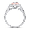 Pink/White Diamond Engagement Ring 1 ct tw 14K Two-Tone Gold