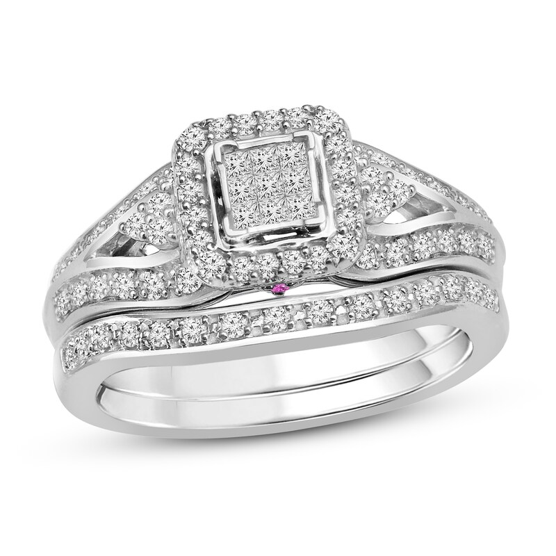 Diamond Bridal Set 3/8 ct tw 10K White Gold