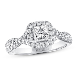 THE LEO Diamond Engagement Ring 1-1/8 ct tw Princess & Round-cut 14K White Gold