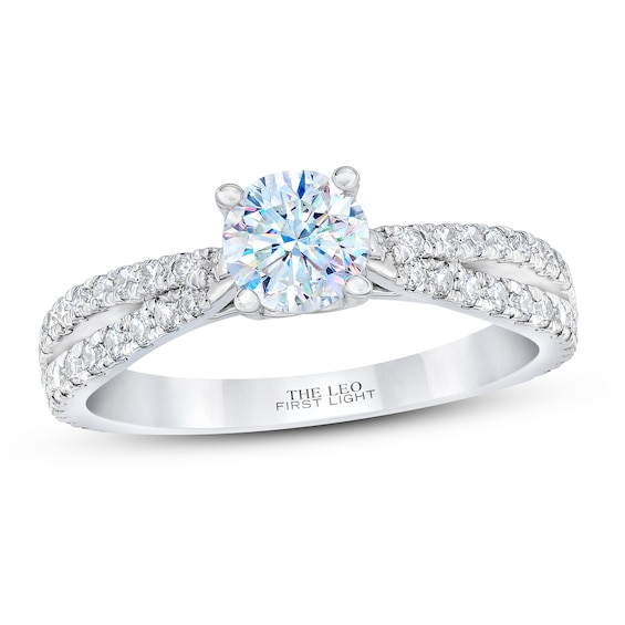 THE LEO First Light Diamond Engagement Ring /8 ct tw 14K White Gold