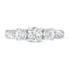 THE LEO Diamond Three-Stone Engagement Ring 1-1/8 ct tw Round-cut 14K White Gold