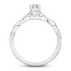 Diamond Engagement Ring 1/2 ct tw Round & Oval 14K White Gold