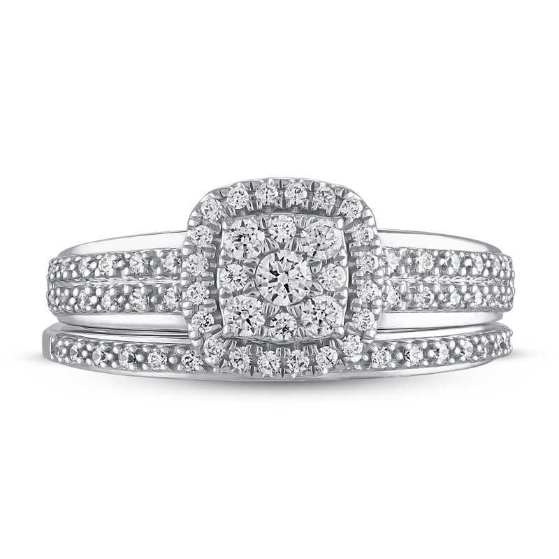 Diamond Bridal Set 1/2 ct tw Round-cut 10K White Gold