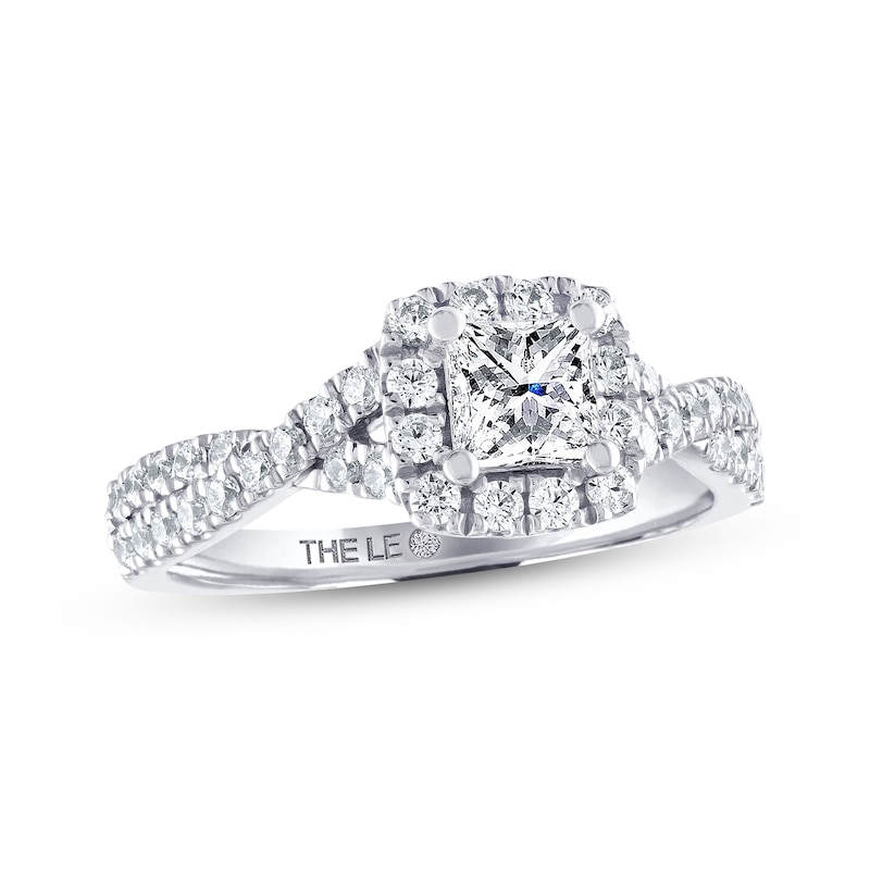 THE LEO Diamond Engagement Ring 7/8 ct tw Princess & Round-cut 14K White Gold