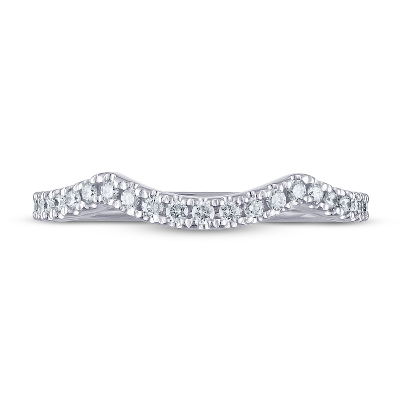 THE LEO Diamond Wedding Band 1/5 ct tw Round-cut 14K White Gold