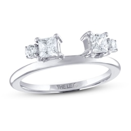 THE LEO Diamond Enhancer Ring 3/4 ct tw Princess & Round-cut 14K White Gold