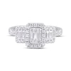 Thumbnail Image 3 of Diamond Engagement Ring 1 ct tw Baguette/Round 14K White Gold