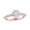 Thumbnail Image 0 of Adrianna Papell Diamond Engagement Ring 5/8 ct tw Round & Marquise 14K Rose Gold