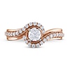 Adrianna Papell Diamond Engagement Ring 5/8 ct tw Round-cut 14K Rose Gold