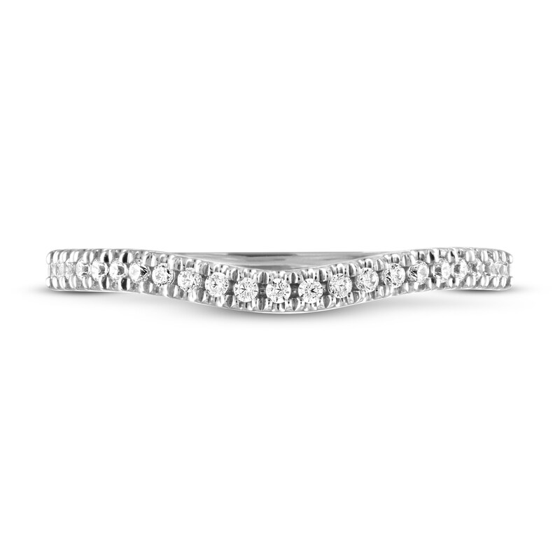 Adrianna Papell Diamond Wedding Band 1/8 ct tw Round-cut 14K White Gold