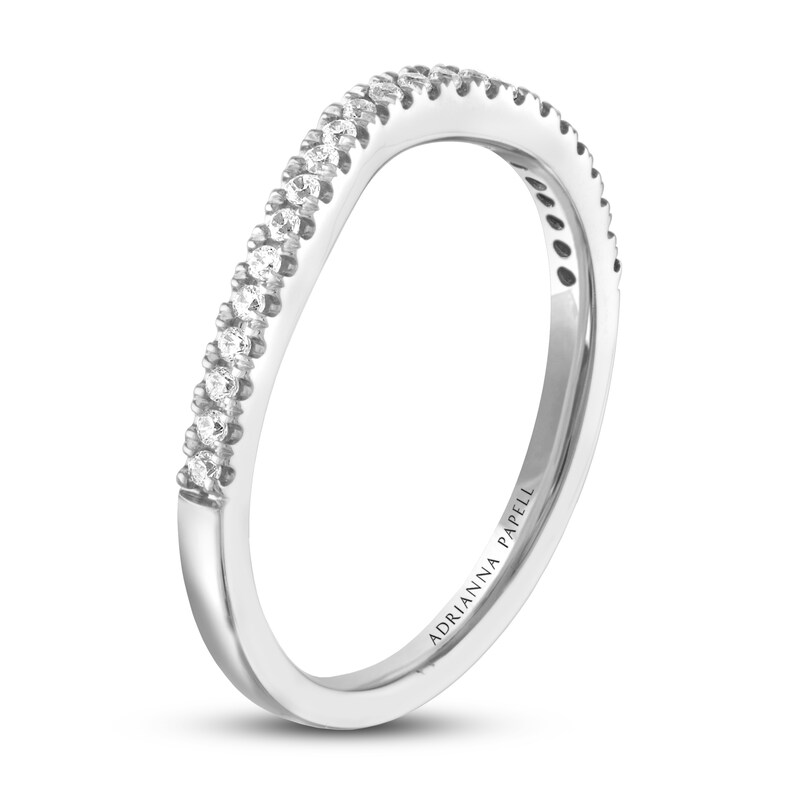 Adrianna Papell Diamond Wedding Band 1/8 ct tw Round-cut 14K White Gold