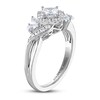 Adrianna Papell Diamond Engagement Ring 7/8 ct tw Princess, Pear, Marquise & Round 14K White Gold
