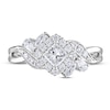 Adrianna Papell Diamond Engagement Ring 7/8 ct tw Princess, Pear, Marquise & Round 14K White Gold