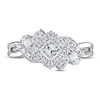 Adrianna Papell Diamond Engagement Ring 7/8 ct tw Princess, Pear, Marquise & Round 14K White Gold