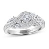 Adrianna Papell Diamond Engagement Ring 7/8 ct tw Princess, Marquise & Round 14K White Gold