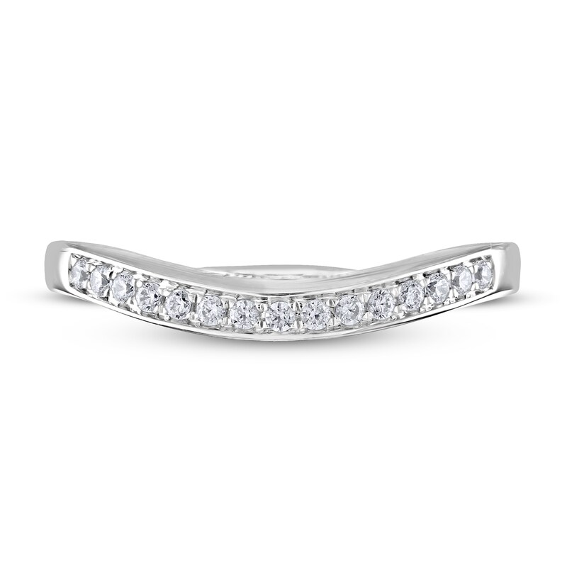 Adrianna Papell Diamond Wedding Band 1/8 ct tw Round-cut 14K White Gold