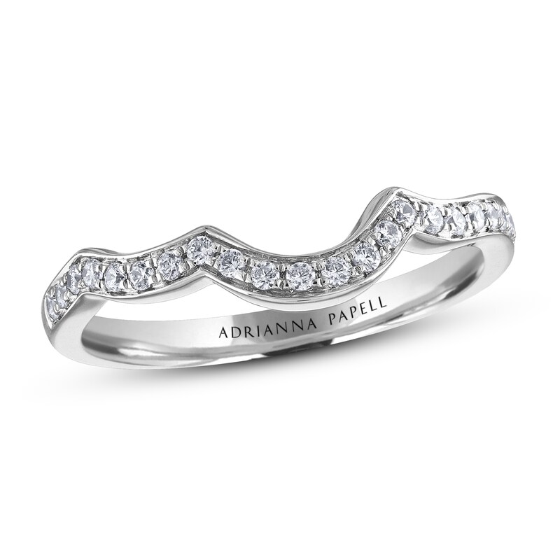 Adrianna Papell Diamond Wedding Band 1/6 ct tw Round-cut 14K White Gold
