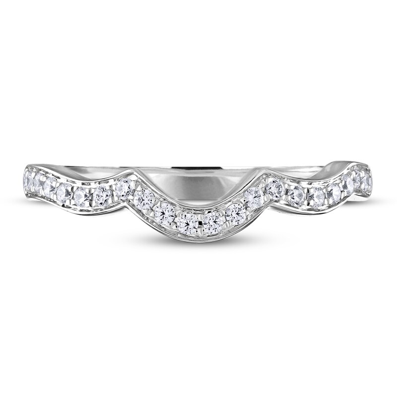 Adrianna Papell Diamond Wedding Band 1/6 ct tw Round-cut 14K White Gold