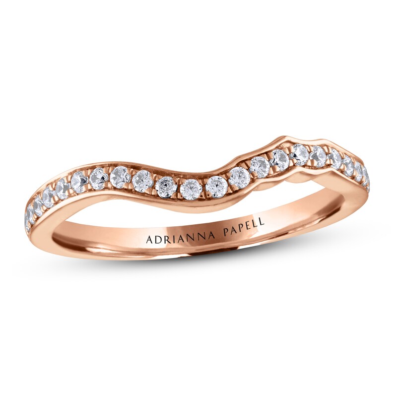 Adrianna Papell Diamond Wedding Band 1/5 ct tw Round-cut 14K Rose Gold