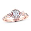 Adrianna Papell Diamond Engagement Ring 5/8 ct tw Round-cut 14K Rose Gold