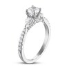 Thumbnail Image 1 of Three Stone Diamond Engagement Ring 1 ct tw Round/Pear 14K White Gold