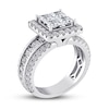 Thumbnail Image 1 of Diamond Engagement Ring 4 ct tw Princess & Round 14K White Gold