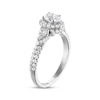 Three Stone Diamond Engagement Ring 1 ct tw Oval/Pear/Round 14K White Gold