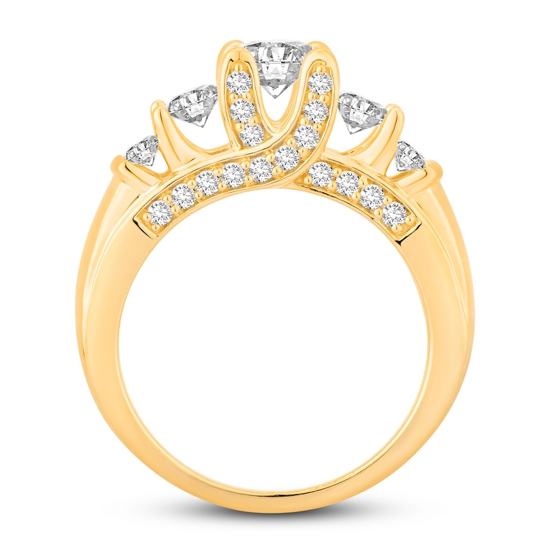Diamond Engagement Ring 1-7/8 ct tw Round-cut 14K Yellow Gold