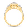 Thumbnail Image 1 of Three-Stone Diamond Engagement Ring 7/8 ct tw Princess & Round 14K Yellow Gold