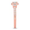 Thumbnail Image 3 of Adore Three-Stone Diamond Engagement Ring 1-1/8 ct tw Princess & Round 14K Rose Gold