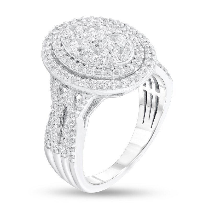 Diamond Engagement Ring 1-1/2 ct tw Round-cut 14K White Gold