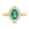 Thumbnail Image 1 of Emerald & Diamond Engagement Ring 1/5 ct tw 10K Yellow Gold