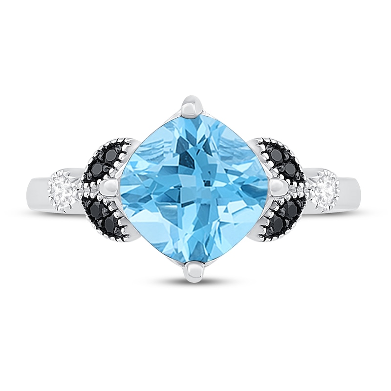 Blue Topaz & Diamond Engagement Ring 1/10 ct tw 10K White Gold | Kay Outlet