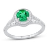 Thumbnail Image 0 of Emerald & Diamond Engagement Ring 1/3 ct tw 10K White Gold