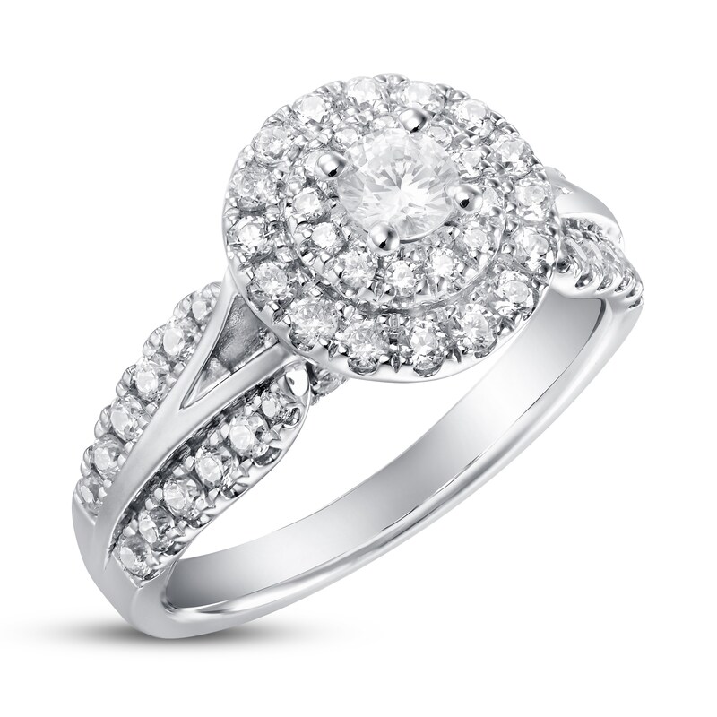 Main Image 2 of Adore Diamond Engagement Ring 1-1/4 ct tw Round-cut 14K White Gold