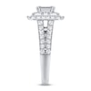 Thumbnail Image 3 of Adore Diamond Engagement Ring 1-3/4 ct tw Emerald & Round 14K White Gold