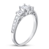 Thumbnail Image 2 of Adore 3-Stone Diamond Engagement Ring 1-1/3 ct tw Princess & Round 14K White Gold