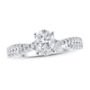 Thumbnail Image 1 of Lab-Grown Diamonds Oval-Cut Engagement Ring 1-1/4 ct tw 14K White Gold