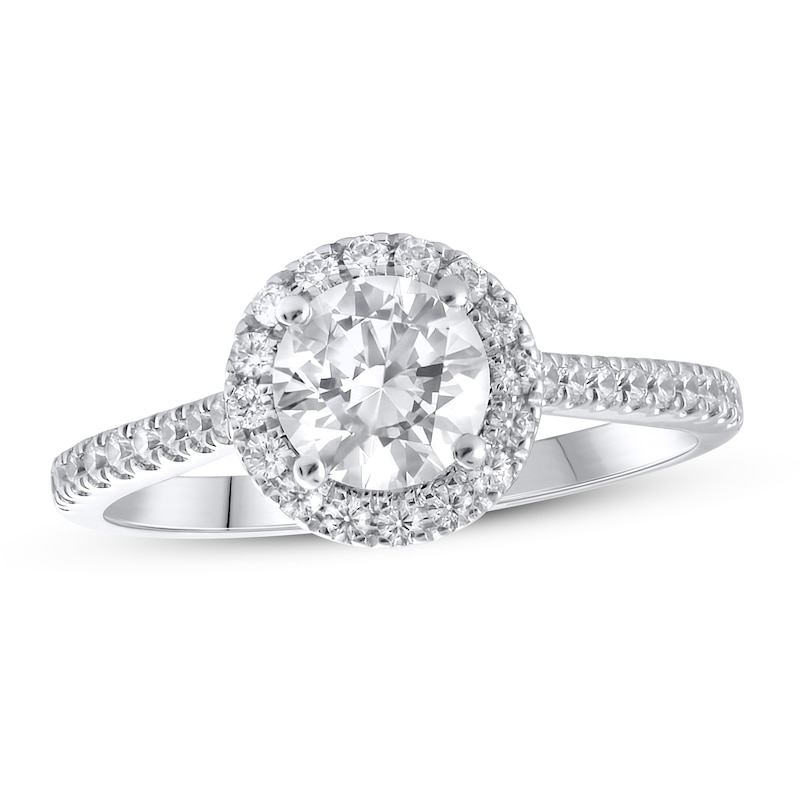 Lab-Created Diamonds by KAY Engagement Ring 1-1/3 ct tw 14K White Gold