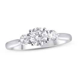 Lab-Created Diamonds by KAY Three-Stone Engagement Ring 1 ct tw 14K White Gold