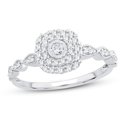 Adore Diamond Engagement Ring 1/4 ct tw Round-cut 14K White Gold