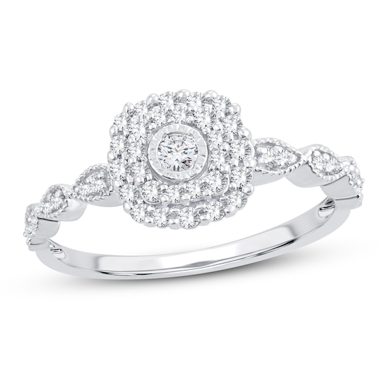 Adore Diamond Engagement Ring 1/4 ct tw Round-cut 14K White Gold