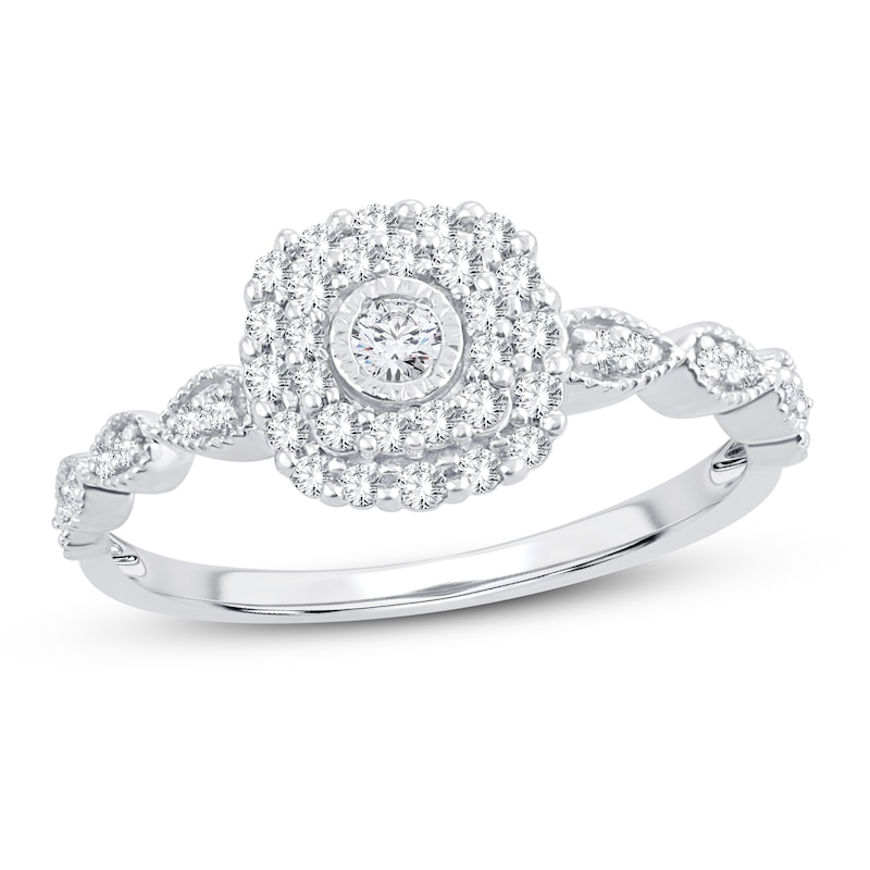 Main Image 1 of Adore Diamond Engagement Ring 1/4 ct tw Round-cut 14K White Gold