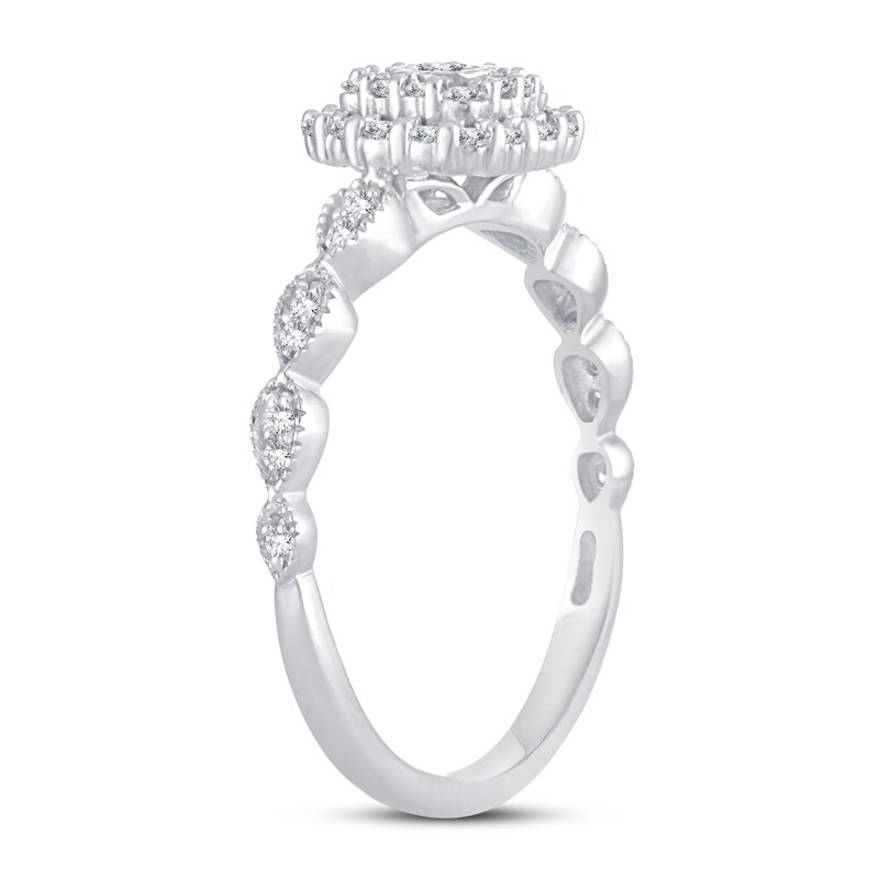 Main Image 2 of Adore Diamond Engagement Ring 1/4 ct tw Round-cut 14K White Gold