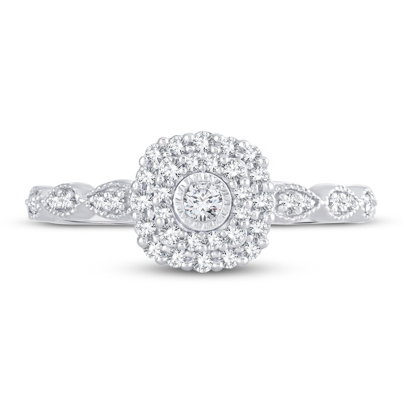 Main Image 3 of Adore Diamond Engagement Ring 1/4 ct tw Round-cut 14K White Gold
