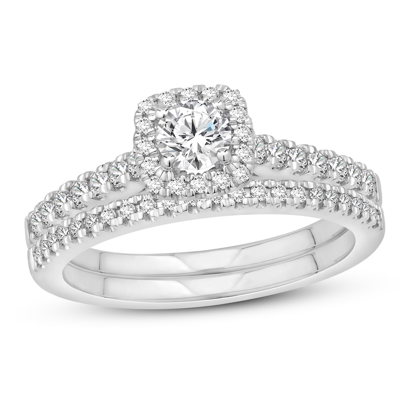 Main Image 1 of Adore Diamond Bridal Set 3/4 ct tw Round-cut 10K White Gold