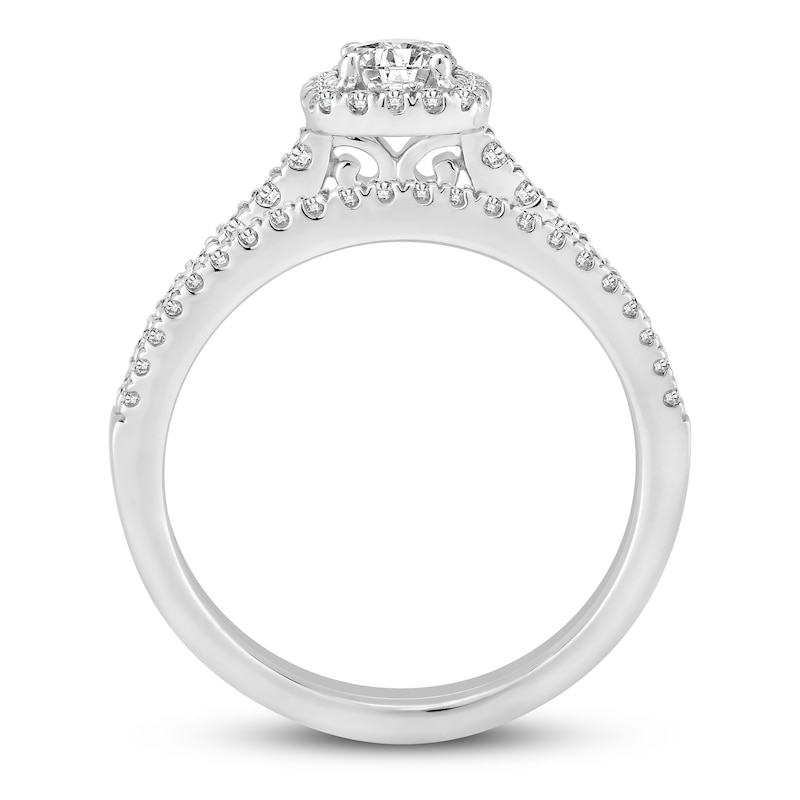 Main Image 2 of Adore Diamond Bridal Set 3/4 ct tw Round-cut 10K White Gold