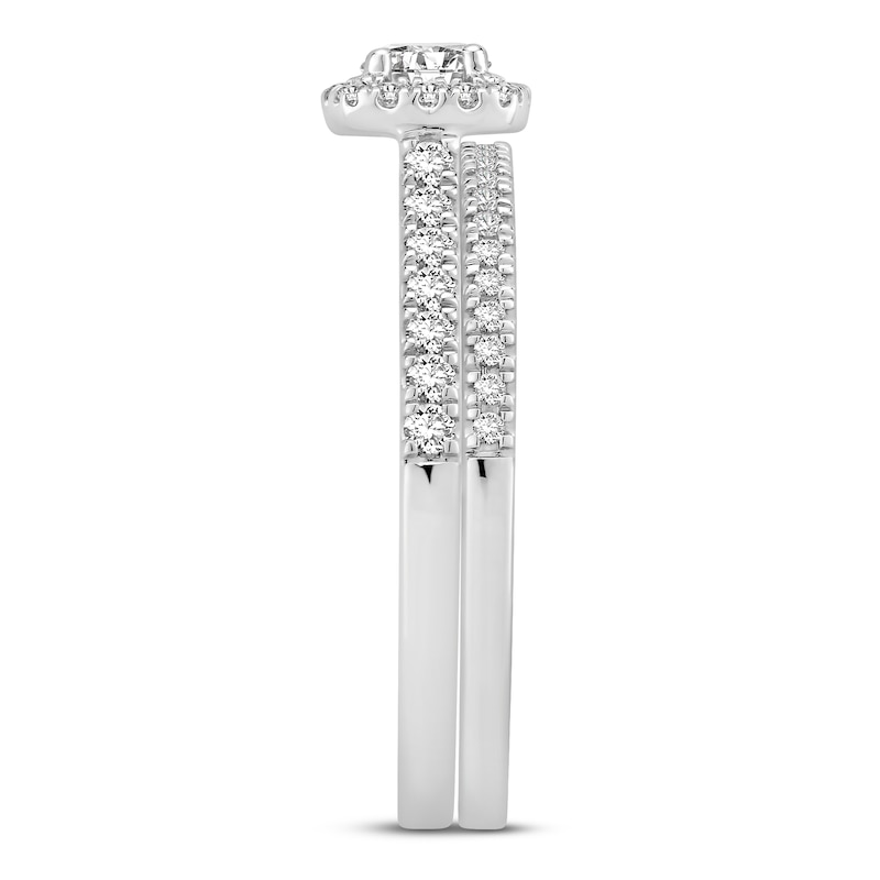 Main Image 3 of Adore Diamond Bridal Set 3/4 ct tw Round-cut 10K White Gold